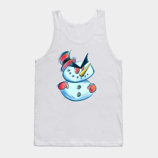 Angry Chib Snowman Tank Top